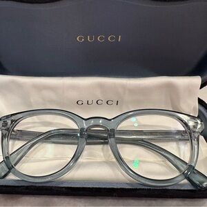 Gucci Transparent Green/Gray Eyeglasses